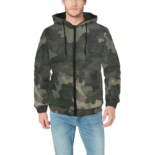 Aloha Dynasty Camouflage Padded Hooded Jacket