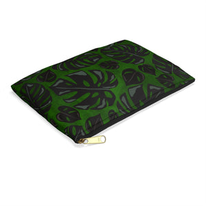 Kalo Taro Green Watercolor Accessory Pouch