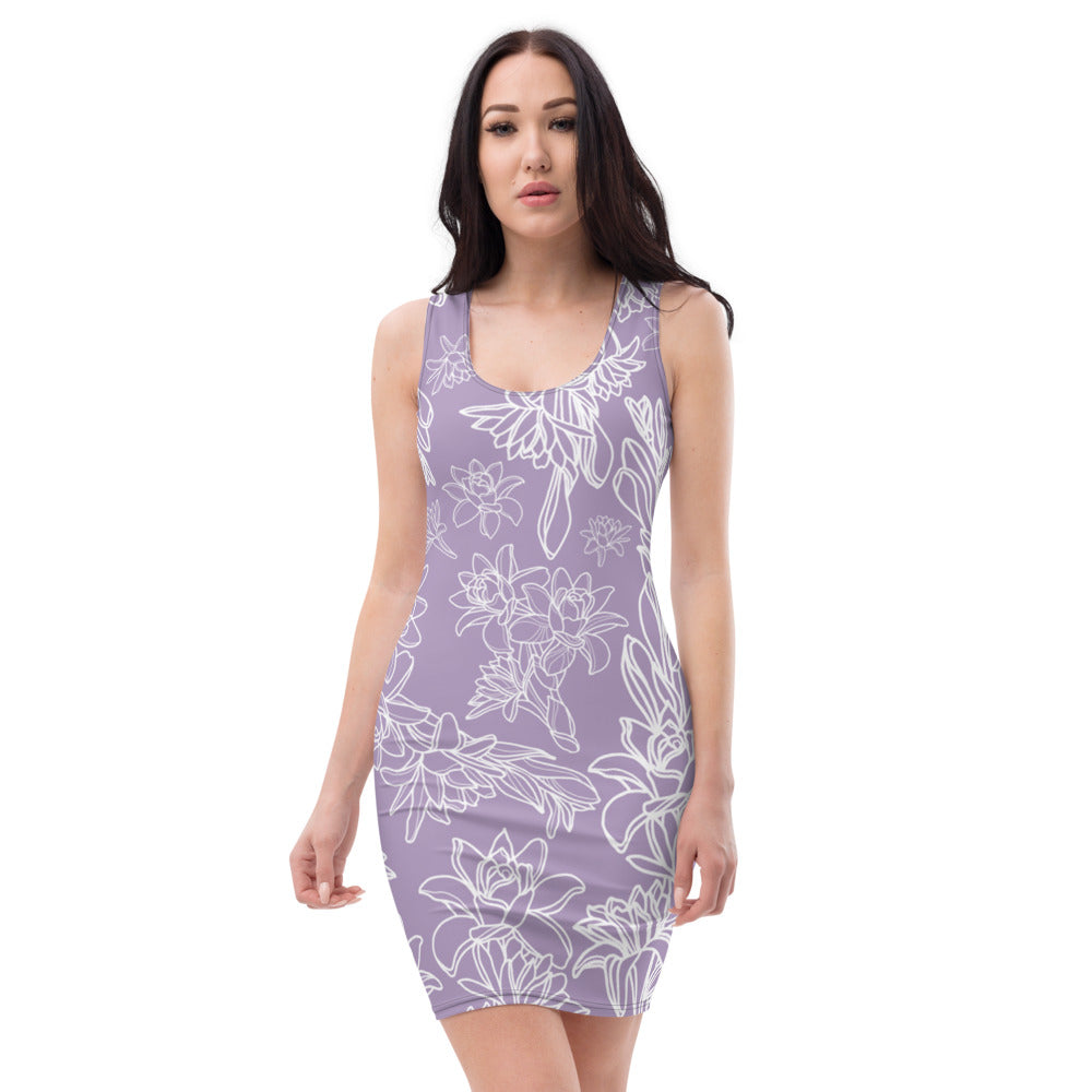 Lavender Tuberose Fitted Dress