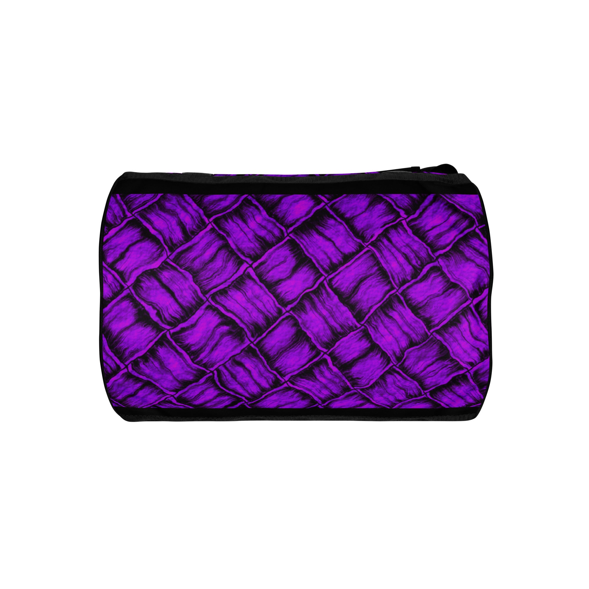 Neon Purple Aloha Dynasty Lauhala Hawaiian Print Gym Bag | Duffle Bag