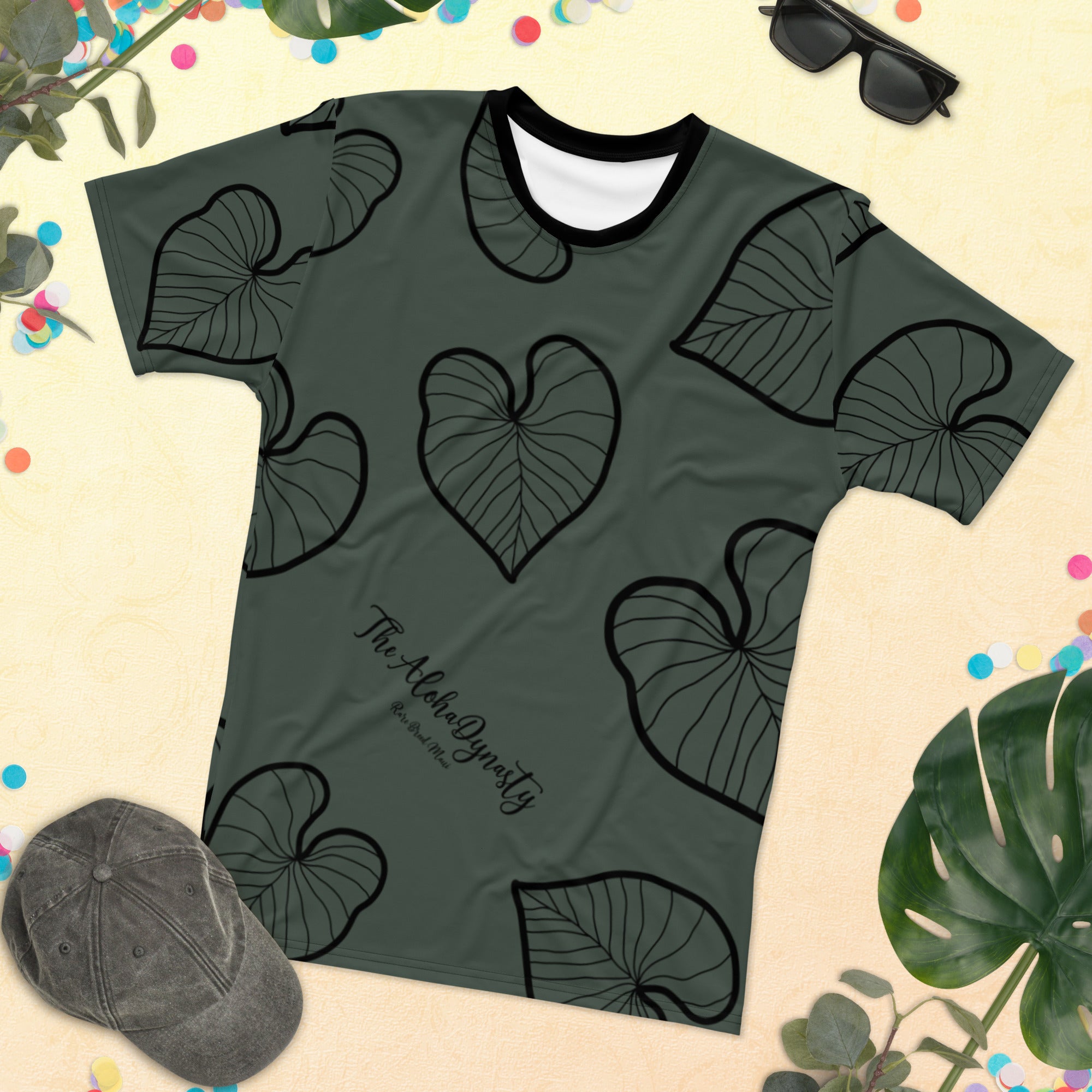 Kalo Taro Hawaiian Print Design T-Shirt