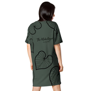 Kalo Taro Hawaiian Print T-shirt dress