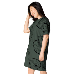 Kalo Taro Hawaiian Print T-shirt dress