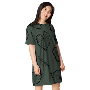 Kalo Taro Hawaiian Print T-shirt dress