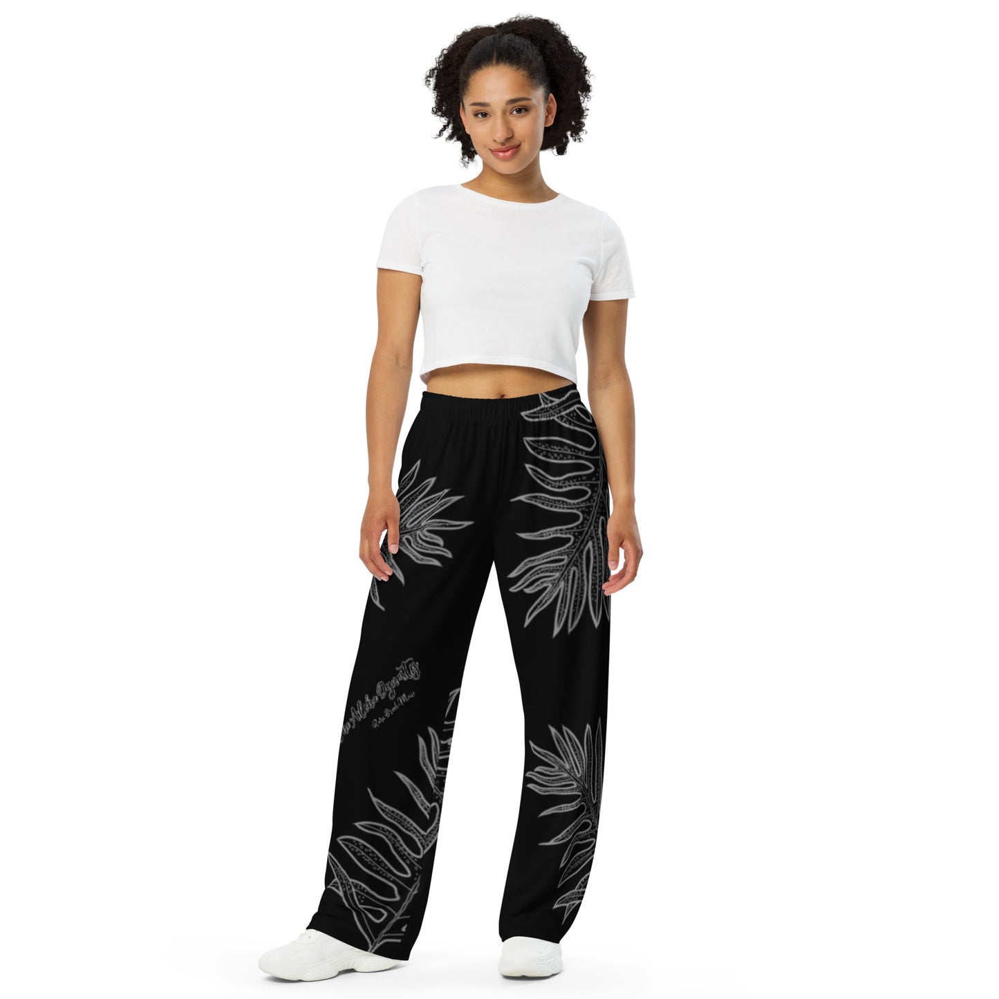 Unisex Laua'e Hawaiian Print Wide-leg Pants