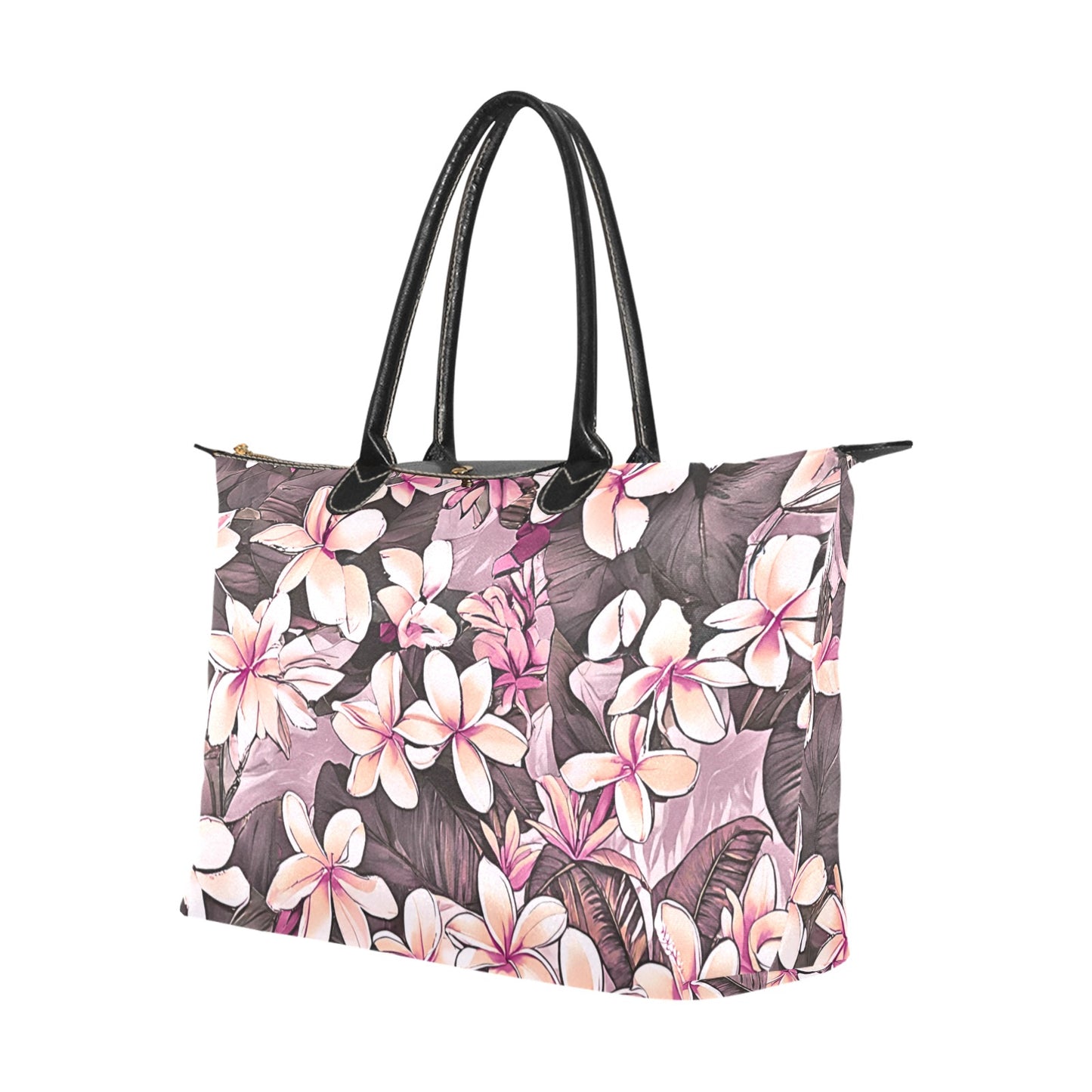 Plumeria Hawaiian Print Pink Tones Single Shoulder Handbag