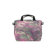 Load image into Gallery viewer, Hawaiian Tropical Print Pink Tote Bag Crossbody with Shoulder Strap
