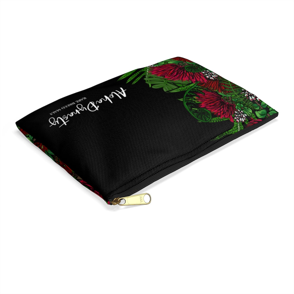 Red Ohia Lehua Blossom Accessory Pouch