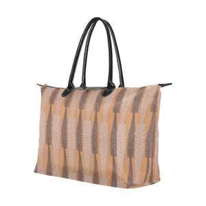 Hapu'u Fern Hawaiian Print Orange and Brown Single Shoulder Handbag