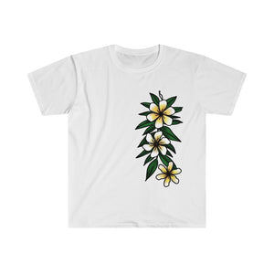 Hand-drawn Hawaii Floral and Maile Design Unisex Softstyle T-Shirt