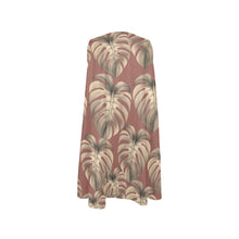 Load image into Gallery viewer, Monstera Mauve Sleeveless A Line Dress with Pockets