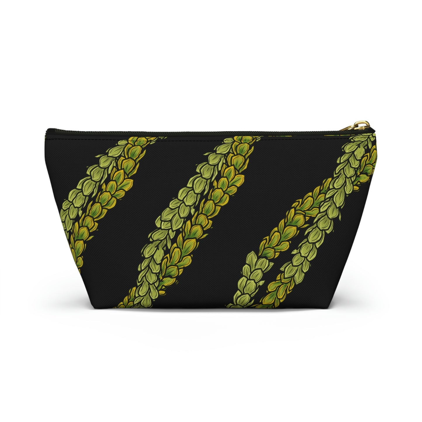 Pakalana Lei Black Background Accessory Pouch w T-bottom