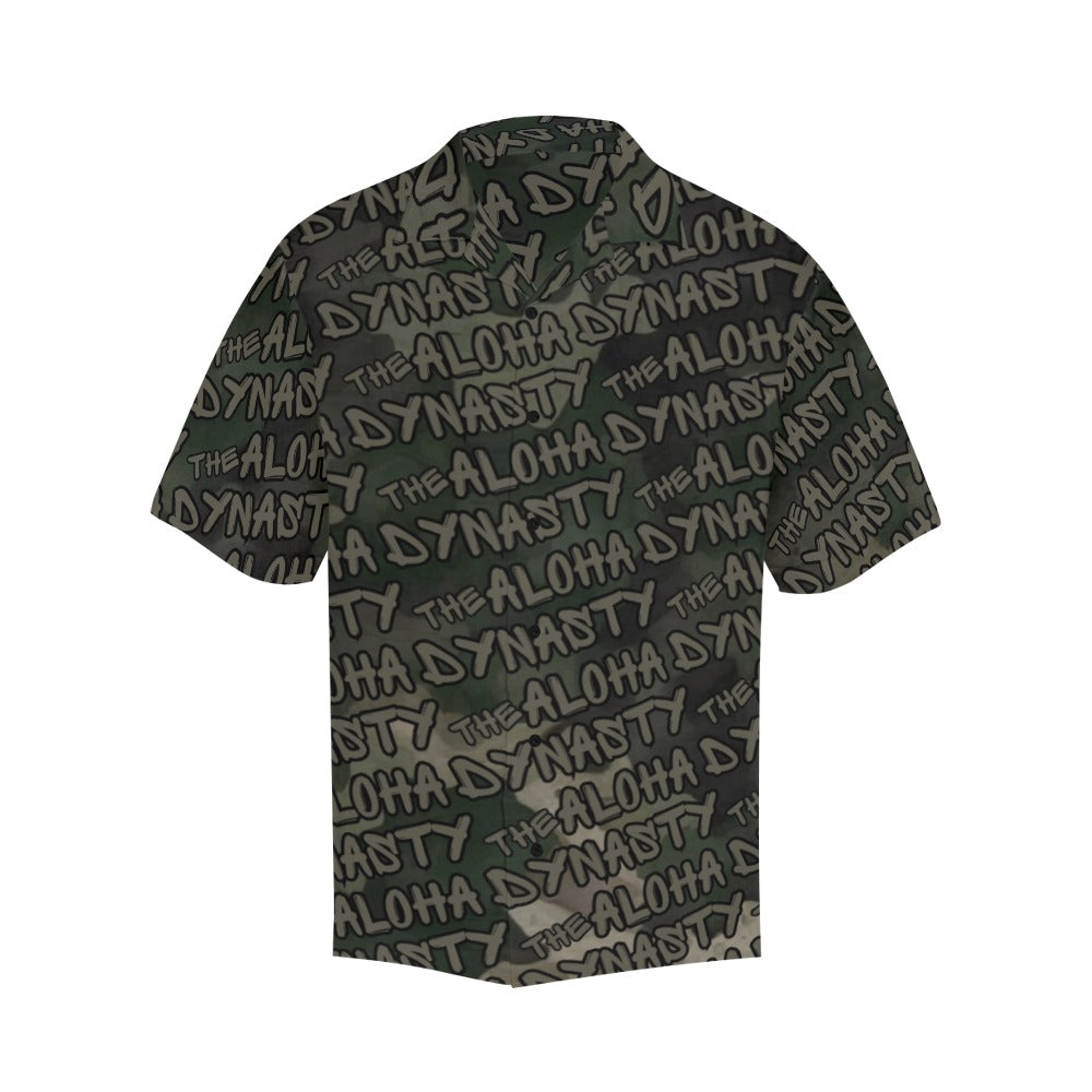 Aloha Dynasty Graffiti Camouflage Men's Aloha Shirt Hawaiian Shirt