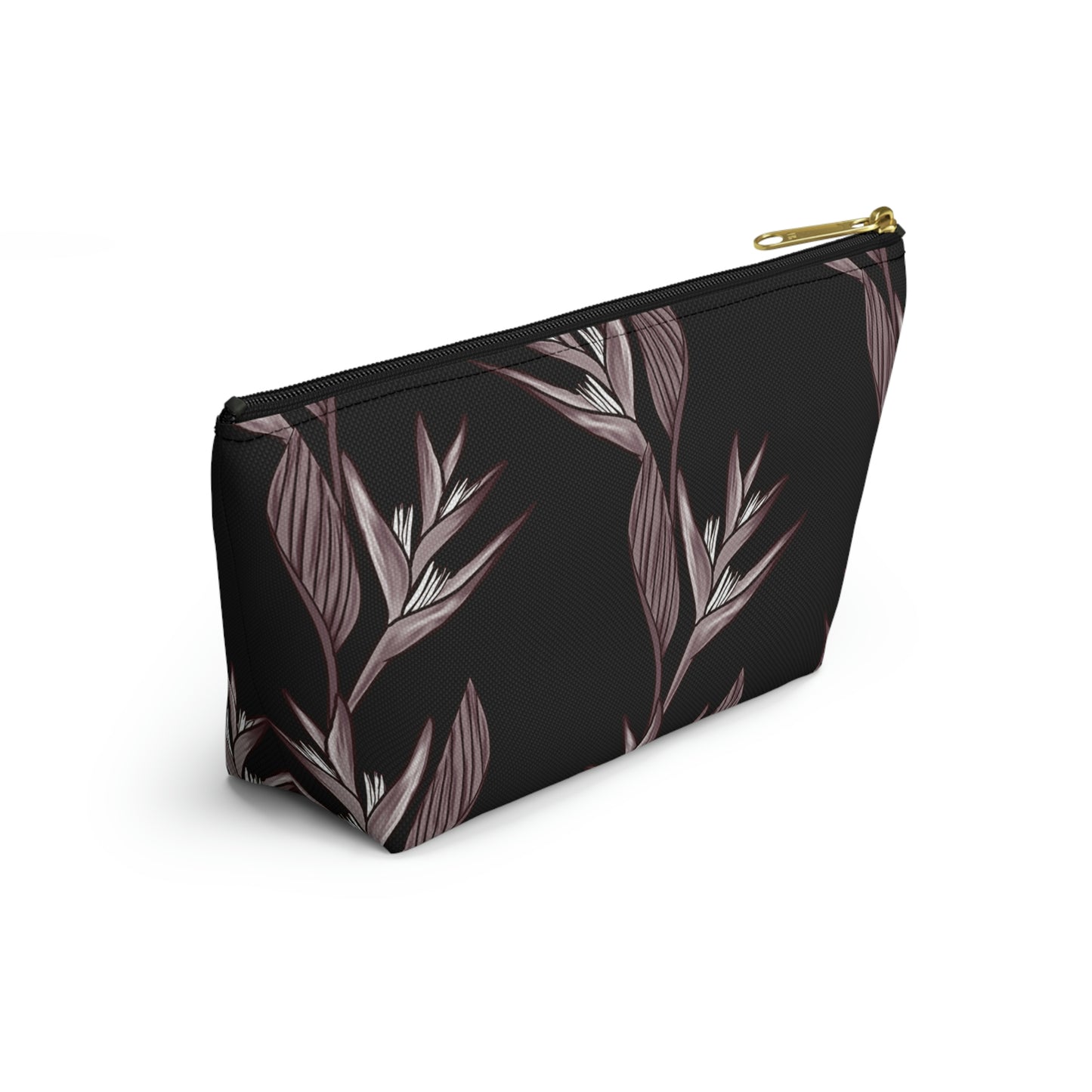 Heliconia Hawaiian Print Design Accessory Pouch w T-bottom