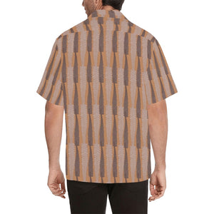 Hapu'u Fern Print in Orange & Brown Men's Aloha Shirt