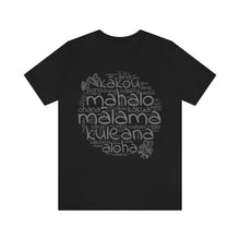 Load image into Gallery viewer, Hawaiian &#39;Olelo Hawai&#39;i Kuleana with Kalo Plant T-Shirt, Unisex Jersey Short Sleeve Tee