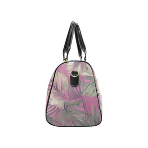Hawaiian Tropical Print Pink Water-Resistant Travel Duffle Bag - Large