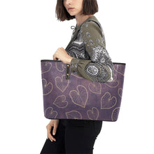 Load image into Gallery viewer, Kalo Taro Lavender Tote Bag Chic Faux Leather Tote Bag