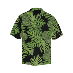 Ulu Breadfruit Hawaiian Print Men's Aloha Shirt - Green and Black