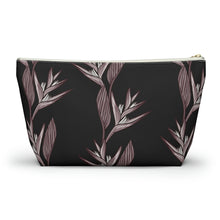 Load image into Gallery viewer, Heliconia Hawaiian Print Design Accessory Pouch w T-bottom