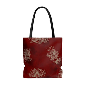 Red Ohia Lehua Watercolor Tote Bag