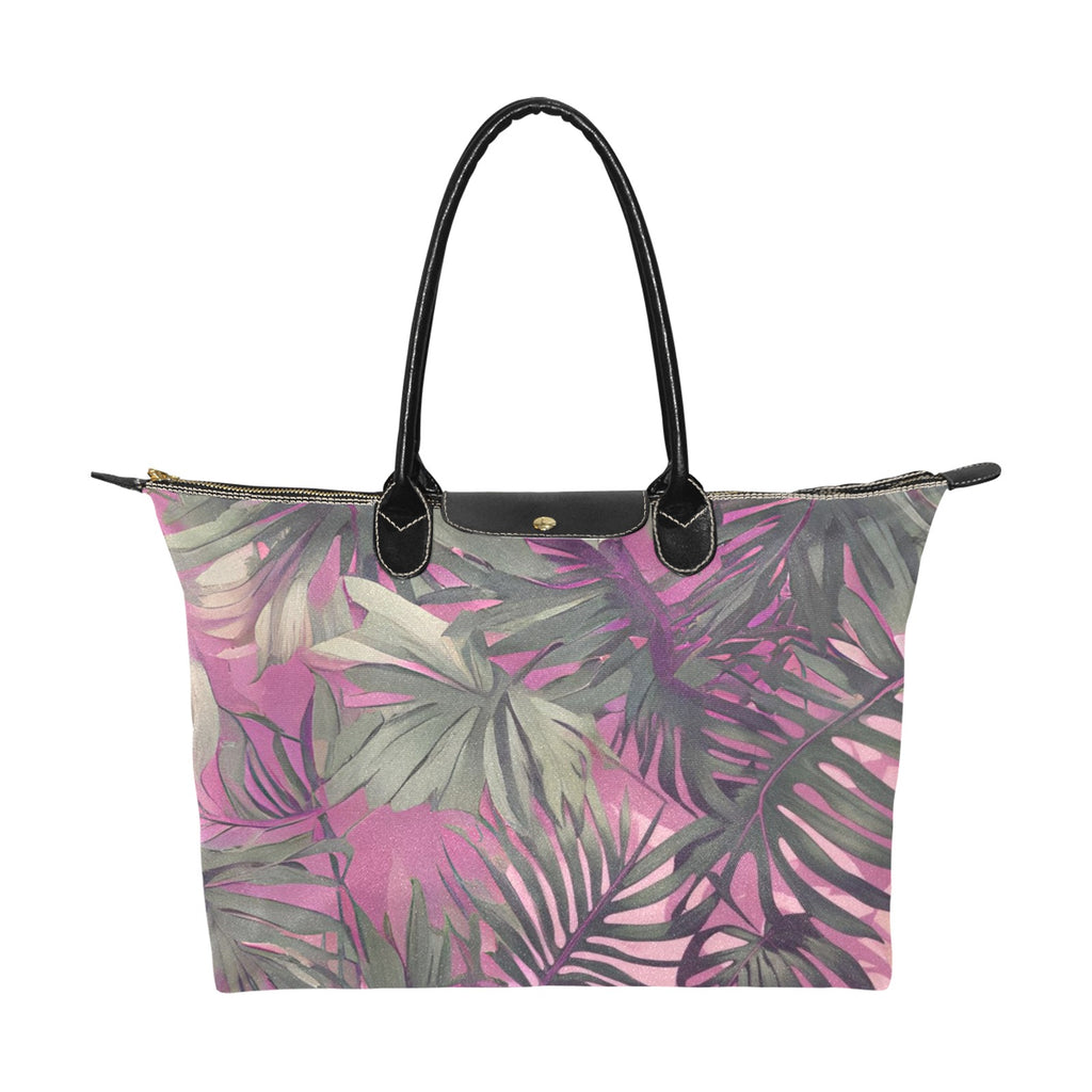 Hawaiian Tropical Print Pink Single Shoulder Handbag