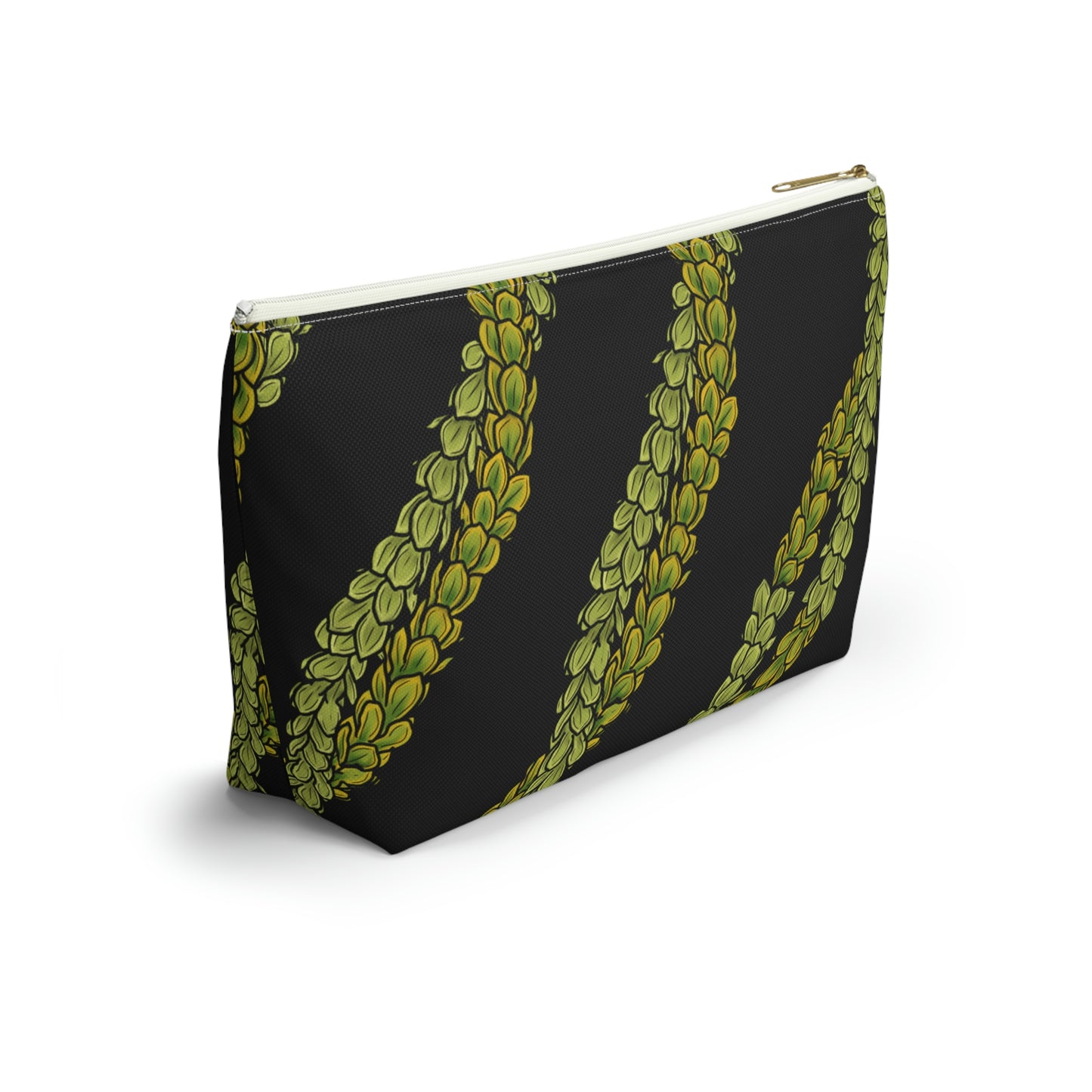 Pakalana Lei Black Background Accessory Pouch w T-bottom