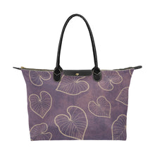 Load image into Gallery viewer, Kalo Taro Hawaiian Print Purple Watercolor Single Shoulder Handbag