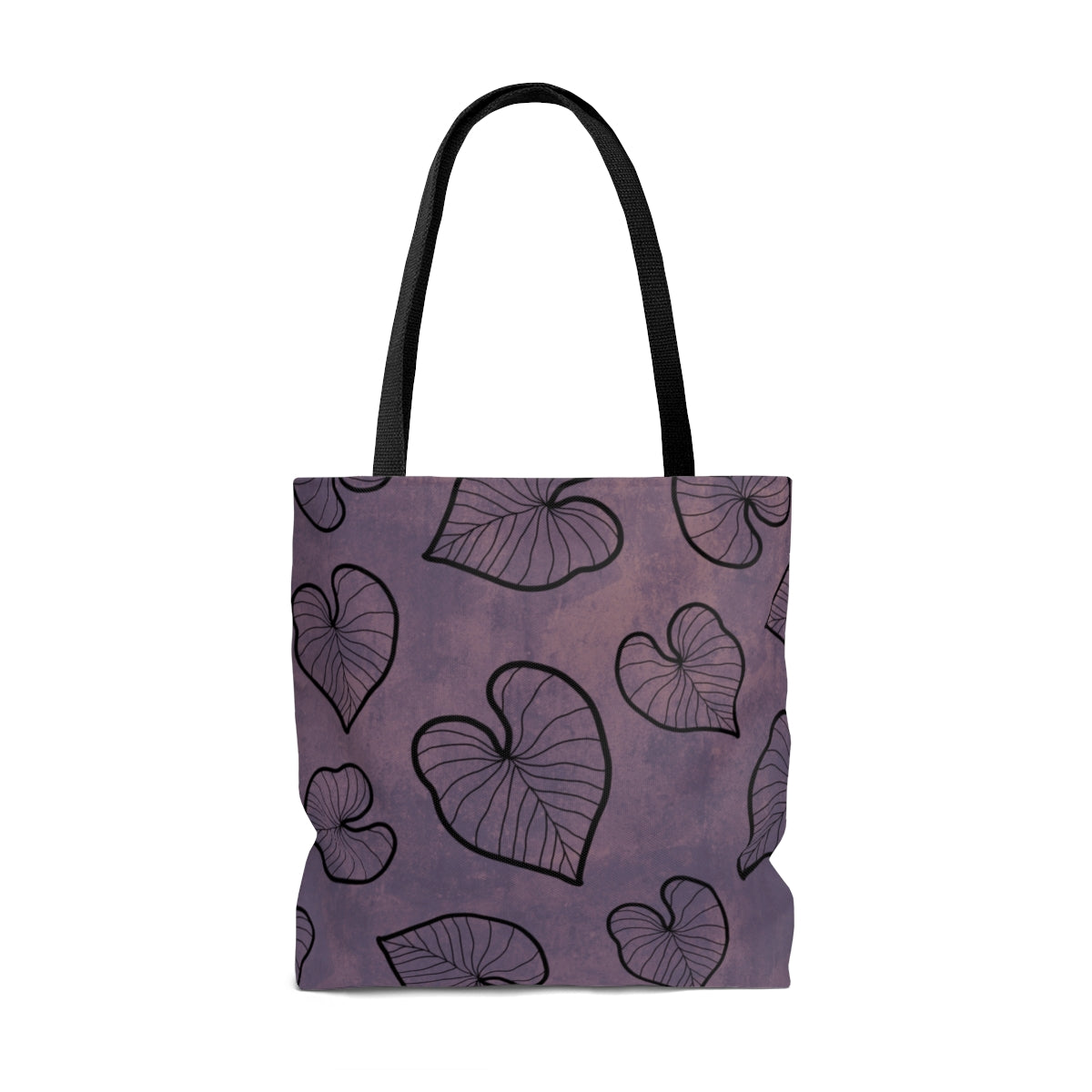 Kalo (Taro) Tote Bag - Hand drawn Kalo leaf over Watercolor Design