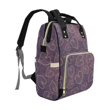 Load image into Gallery viewer, Kalo Taro Lavender Mommy Backpack or Planner Bag - Multi-Function Diaper Backpack/Diaper Bag