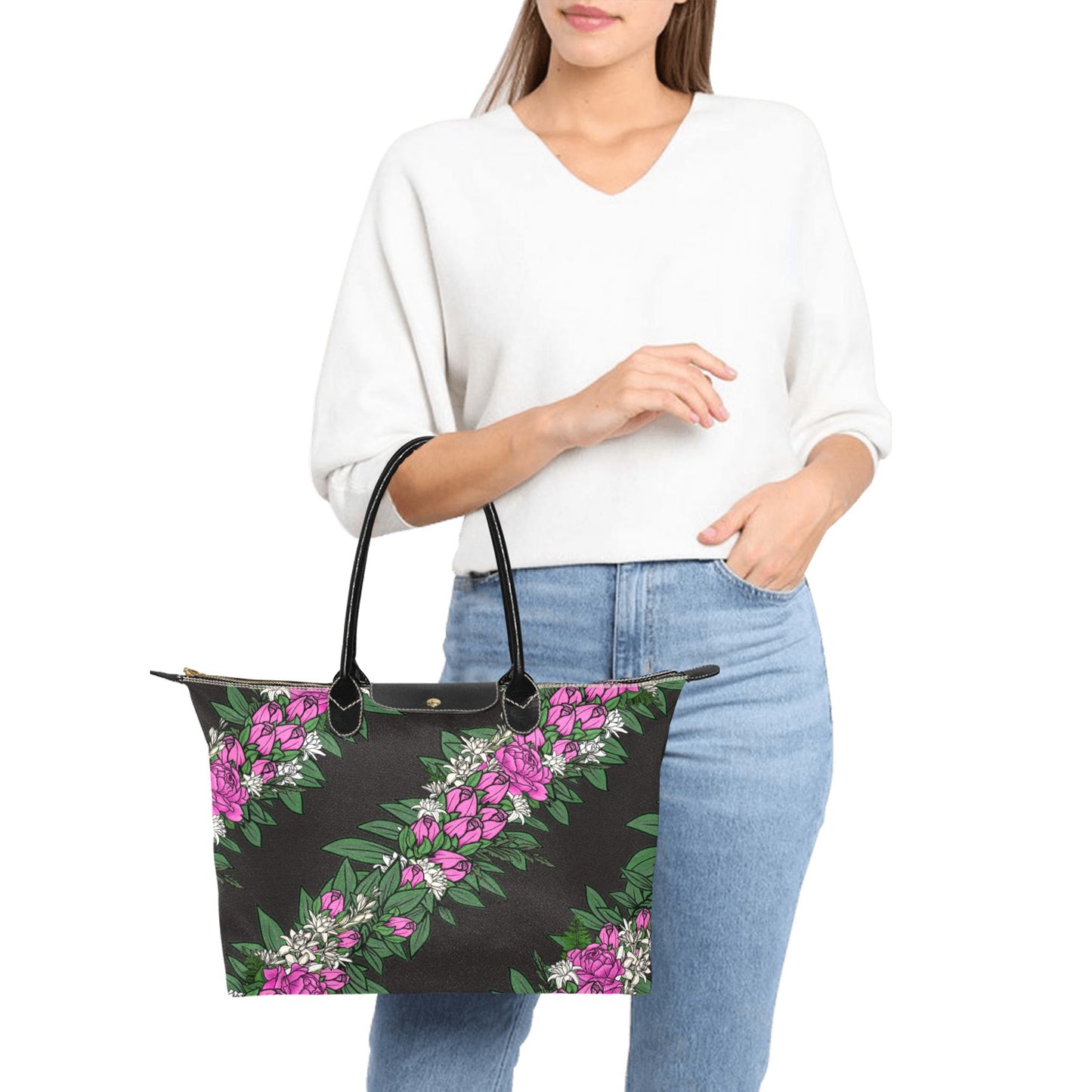 Lokelani Tuberose Lei - Single Shoulder Handbag