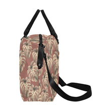 Load image into Gallery viewer, Monstera Mauve Large Capacity Duffle Bag with Trolley Sleeve