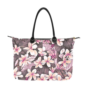 Plumeria Hawaiian Print Pink Tones Single Shoulder Handbag