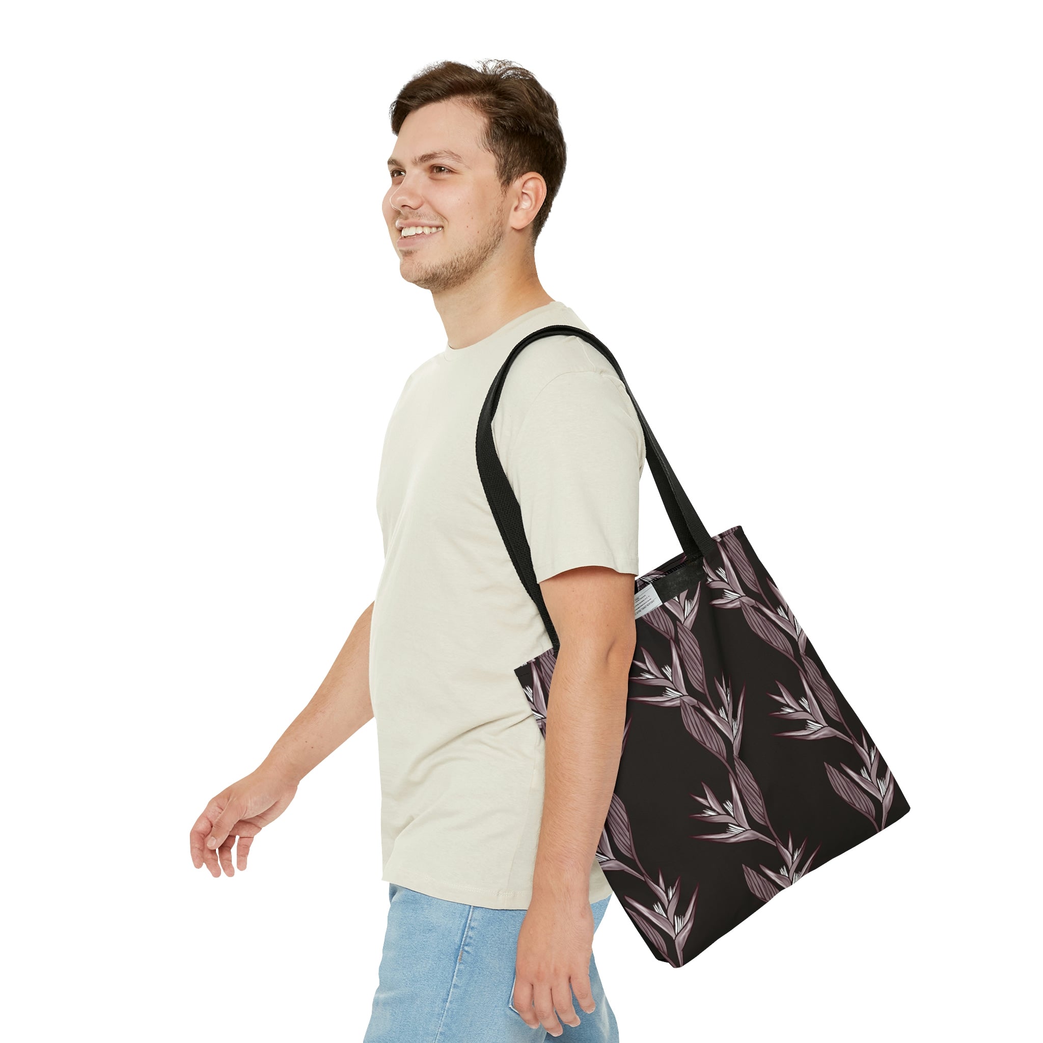 Heliconia Flower Print Tote Bag