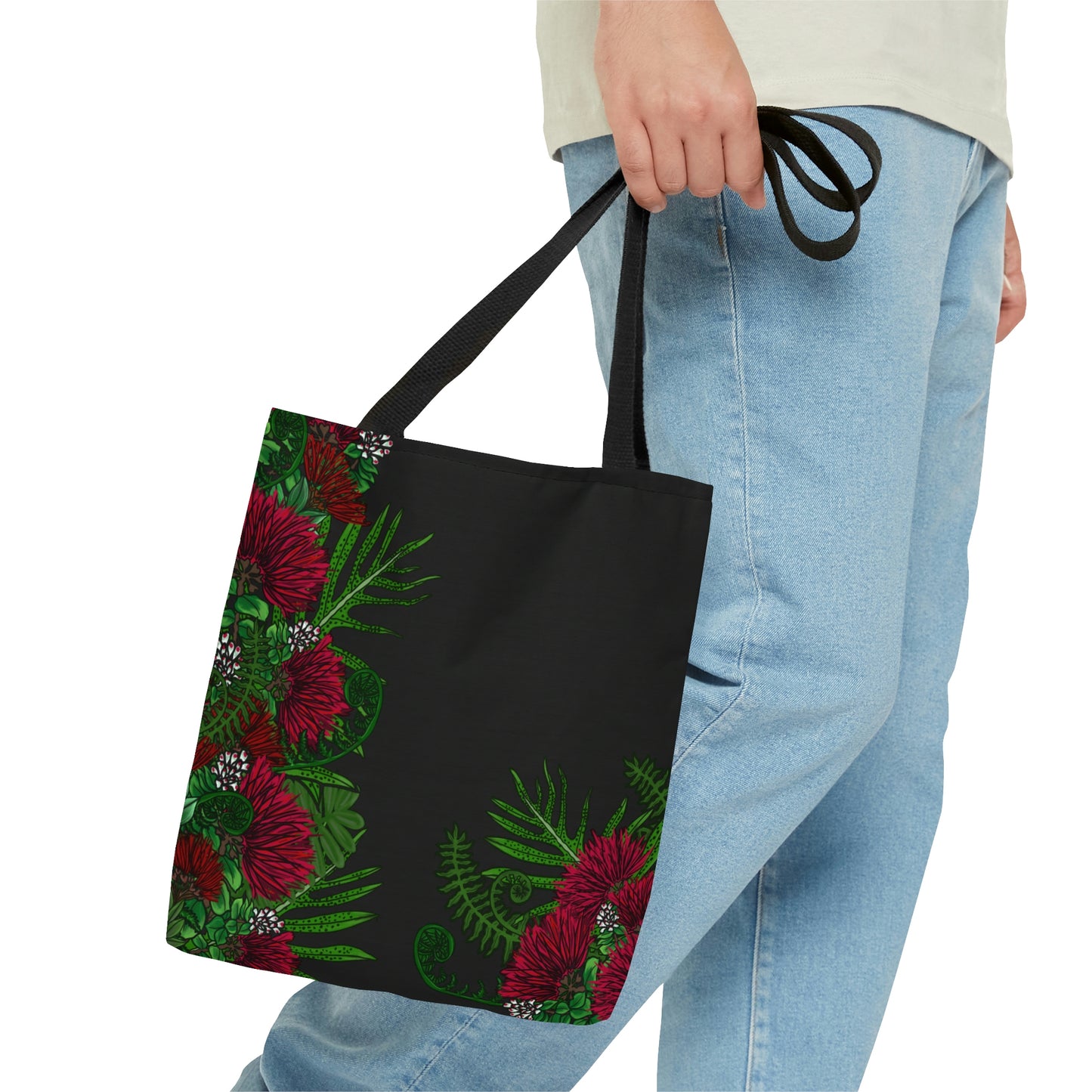 'Ohi'a Lehua and Hawaiian Fern Print Tote Bag