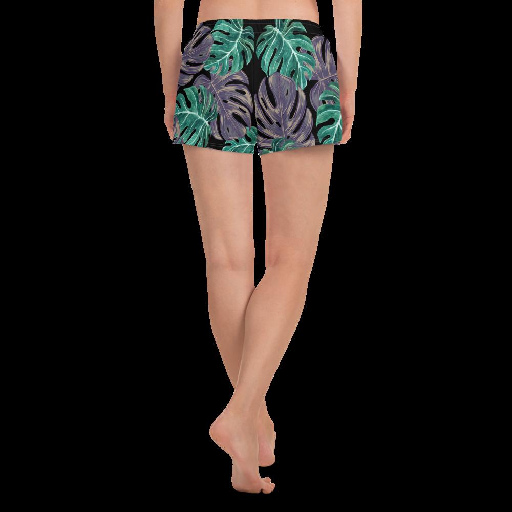 Monstera Women's Athletic Short Shorts