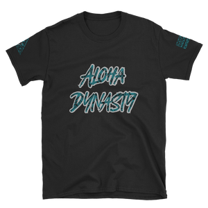 Aloha Dynasty, Teal Lauhala Print - Short-Sleeve Unisex T-Shirt