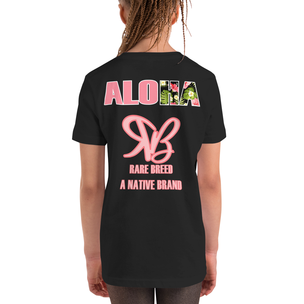 Aloha Shaka Floral Print - Youth Short Sleeve T-Shirt