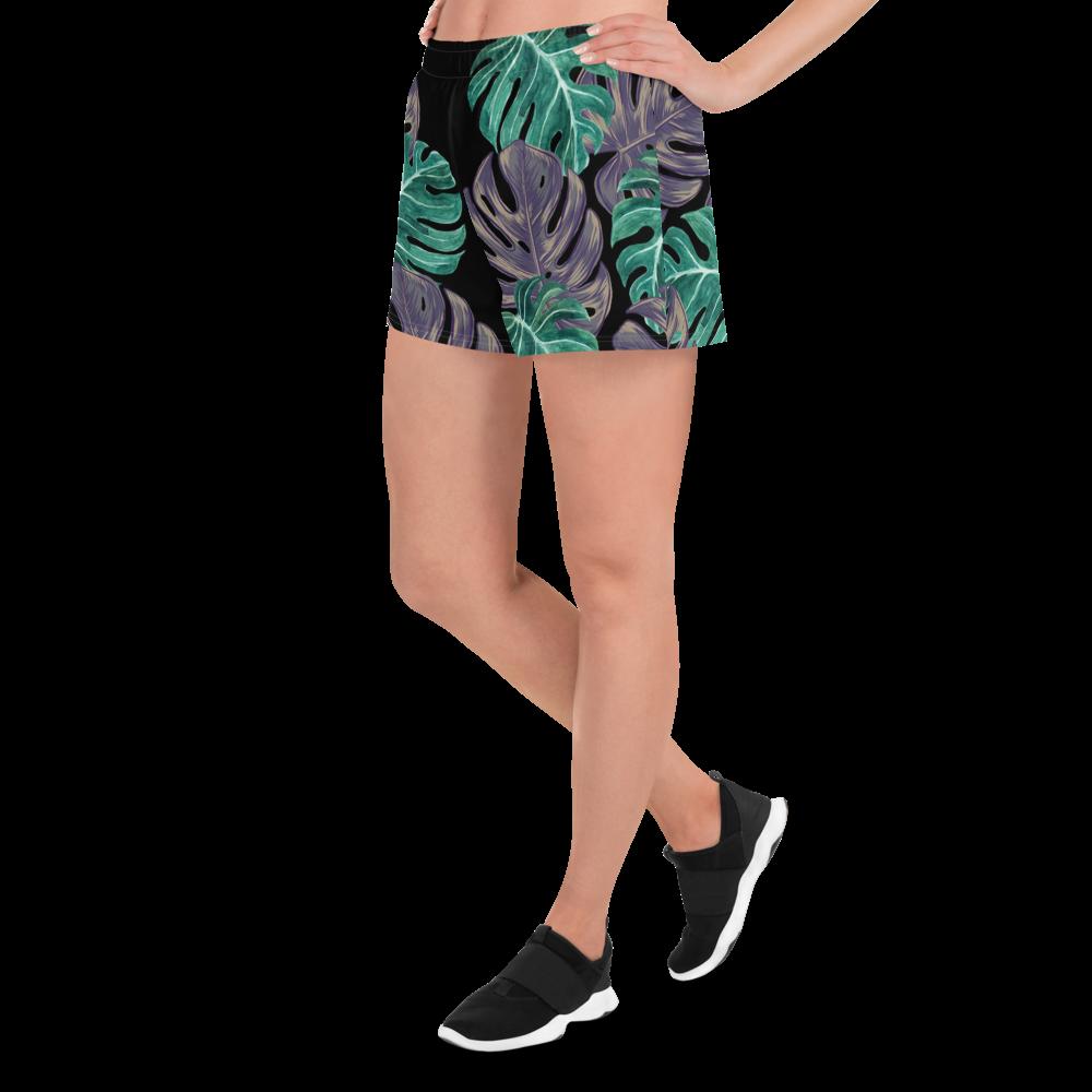 Monstera Women's Athletic Short Shorts