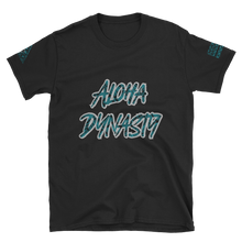 Load image into Gallery viewer, Rare Breed Aloha Dynasty, Teal Lauhala Print Short-Sleeve Unisex T-Shirt