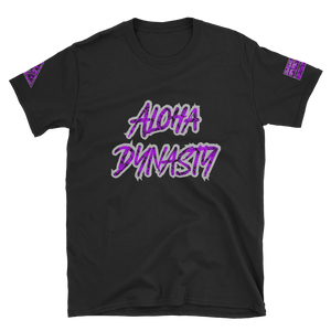 Rare Breed Aloha Dynasty, Purple Neon Hala Design - Short-Sleeve Unisex T-Shirt