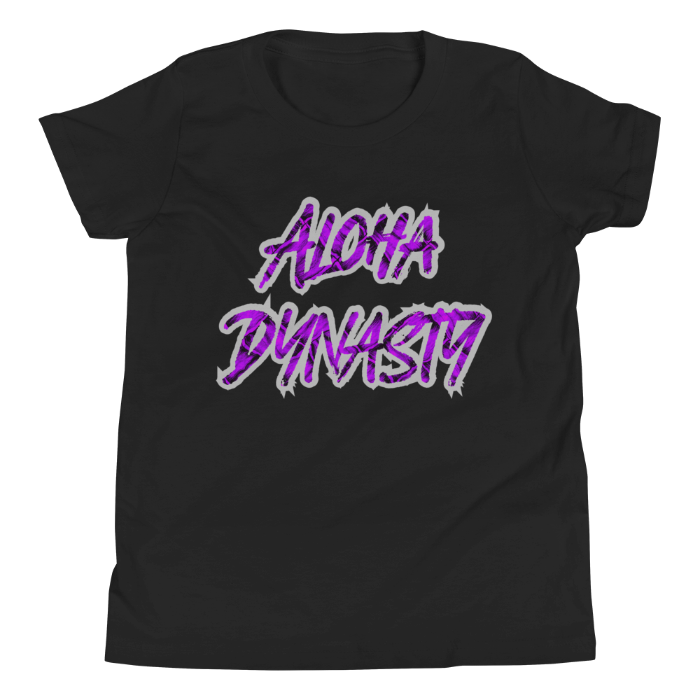 Aloha Dynasty Neon Purple Youth Short Sleeve T-Shirt