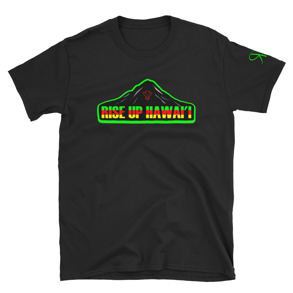 Rise UP Hawaii Short-Sleeve Unisex T-Shirt (Black)
