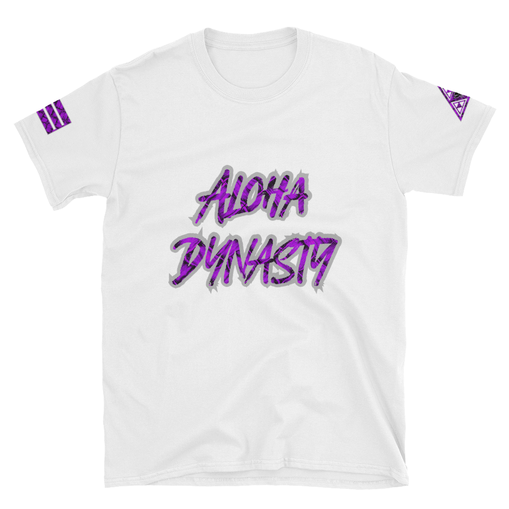 Rare Breed Aloha Dynasty, Purple Neon Hala Design Short-Sleeve Unisex T-Shirt