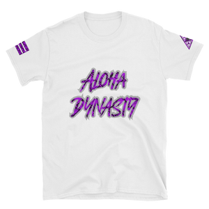 Rare Breed Aloha Dynasty, Purple Neon Hala Design Short-Sleeve Unisex T-Shirt