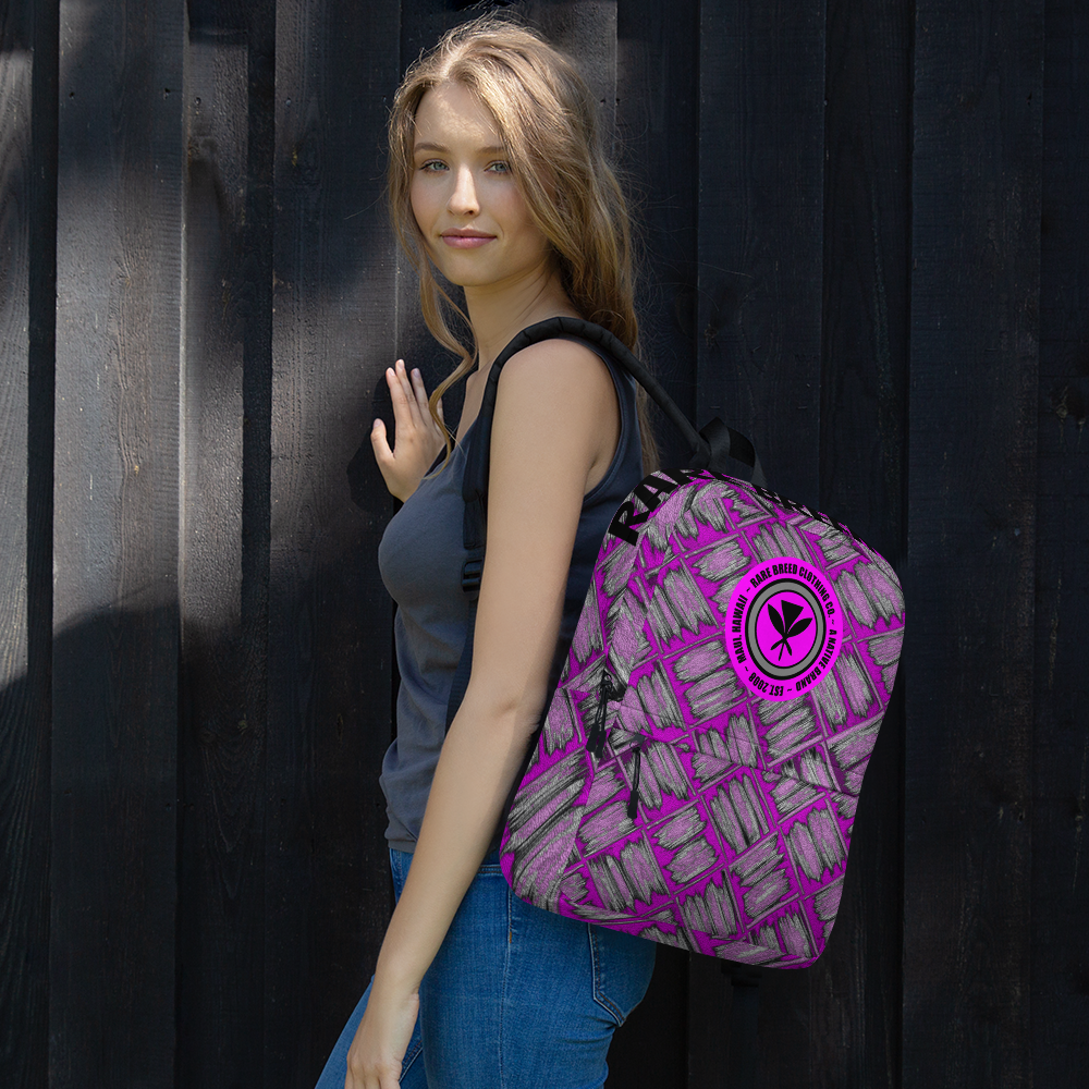 Rare Breed Pink Lauhala Design - Backpack