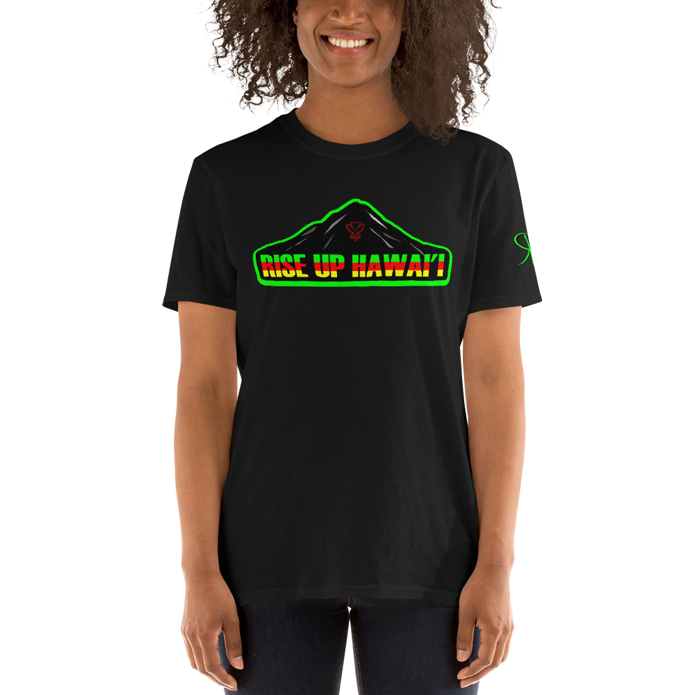 Rise UP Hawaii Short-Sleeve Unisex T-Shirt (Black)