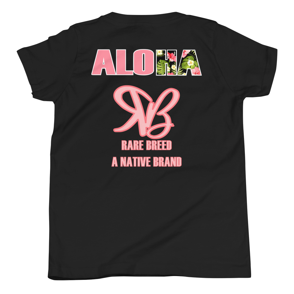 Aloha Shaka Floral Print - Youth Short Sleeve T-Shirt