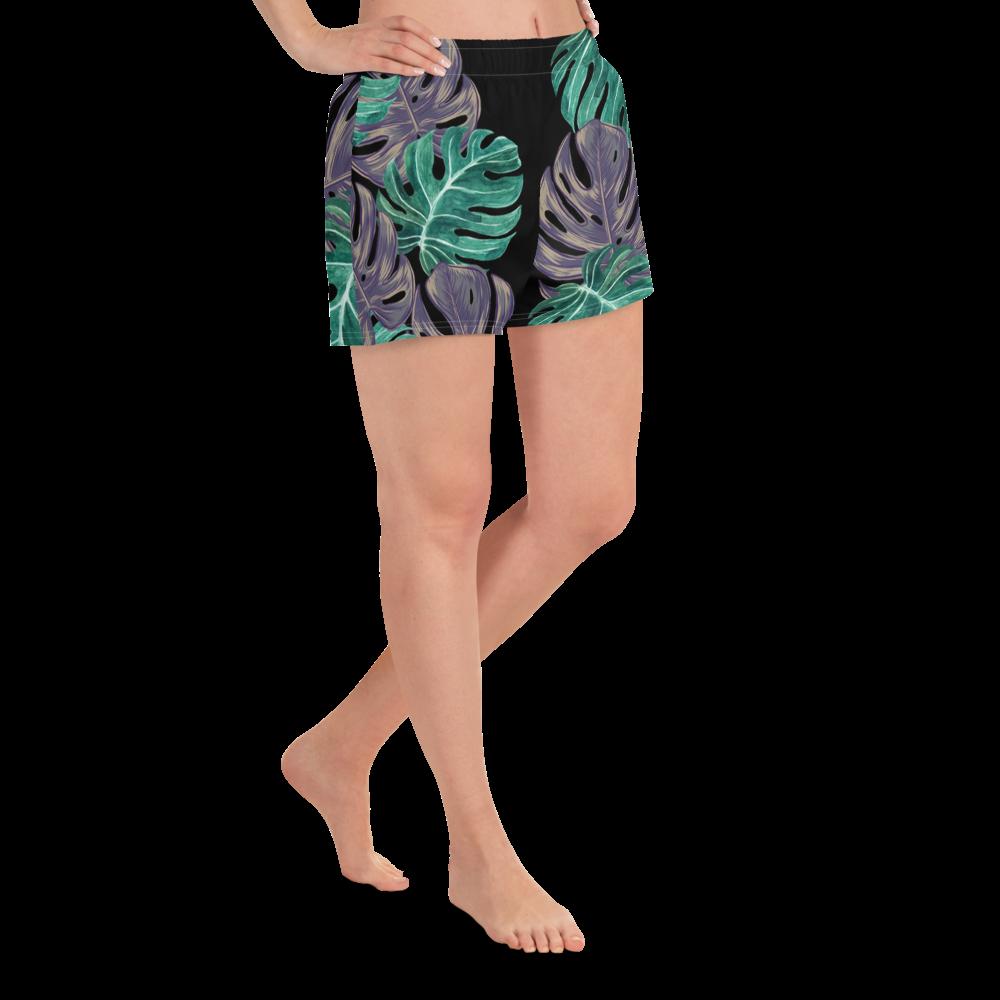 Monstera Women's Athletic Short Shorts