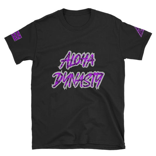 Rare Breed Aloha Dynasty, Purple Neon Hala Design Short-Sleeve Unisex T-Shirt